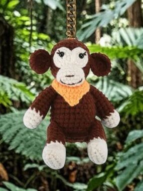 Kurt Geiger crochet animal bag charm keychain